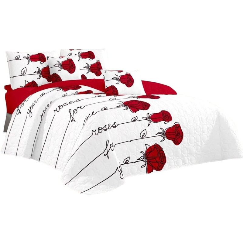 GENERICO - Cubrecama De Verano King 250x270cm Colcha + 2 Fundas Cobertor