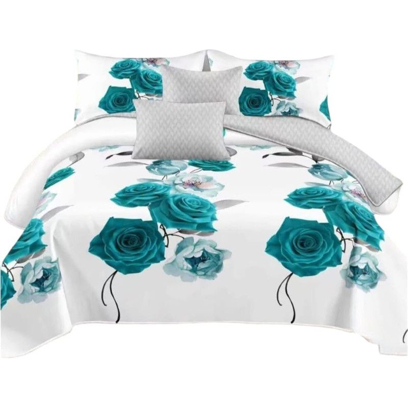 GENERICO - Cubrecama Quilt De Verano 2 Plazas + 2 Funda Medida 230x250cm Cobertor