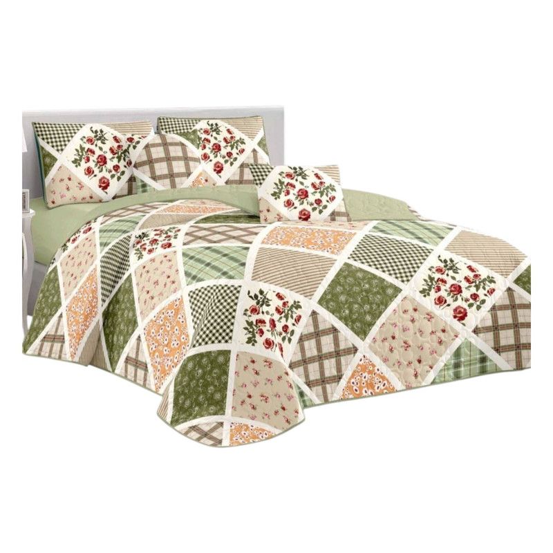 GENERICO - Cobertor De Verano 15 Plazas Quilt + 1 Funda Cubrecama 180x230cm
