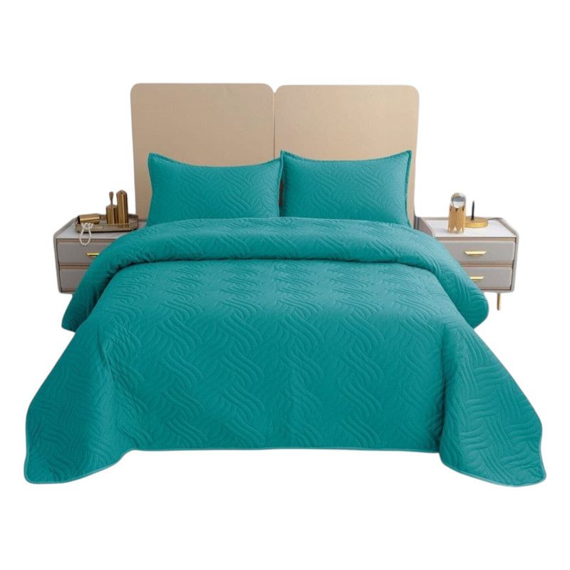 GENERICO - Cobertor De Verano 15 Plazas + 1 Funda Cubrecama 180x230cm Turquesa
