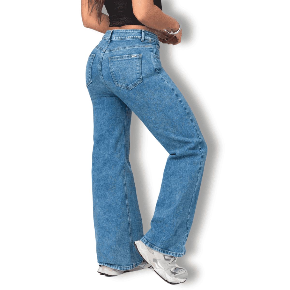 TRUCCOS JEANS - Jeans Wide Leg Mujer Azul Tiro Alto Elasticado  T22107832