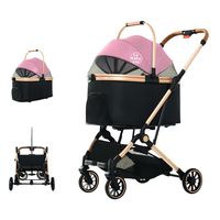 Coche Para Mascotas Premium 2 En 1 C106 Rosado