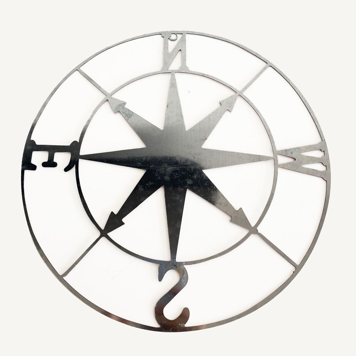 MONTREAL - Decoración Náutica Brújula Rosa De Los Vientos En Metal 30cm