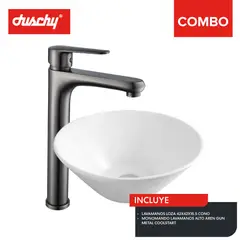 DUSCHY - COMBO LAVAMANOS LOZA - LAVAMANOS ALTO AREN GMC