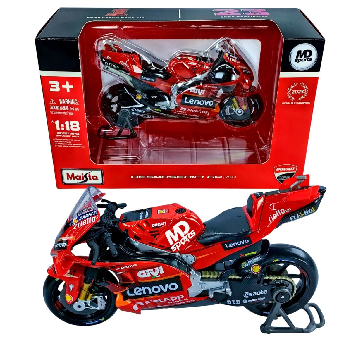 MAISTO - Moto Gp Ducati 2023 #1 Pecco Bagnaia Maisto 1:18