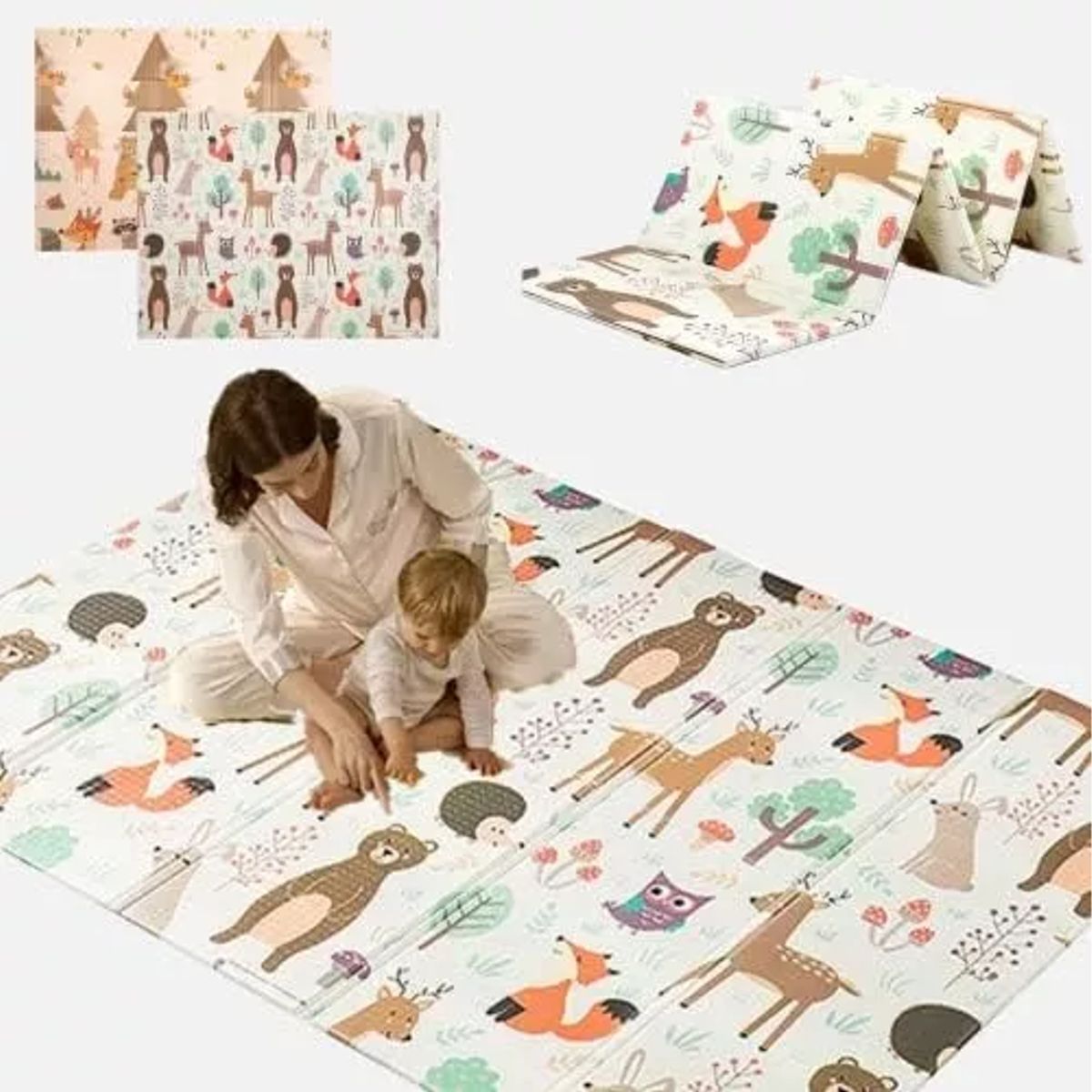 GENERICO - Alfombra antigolpes niño-bebé con bolso 150x200x2 cm premium