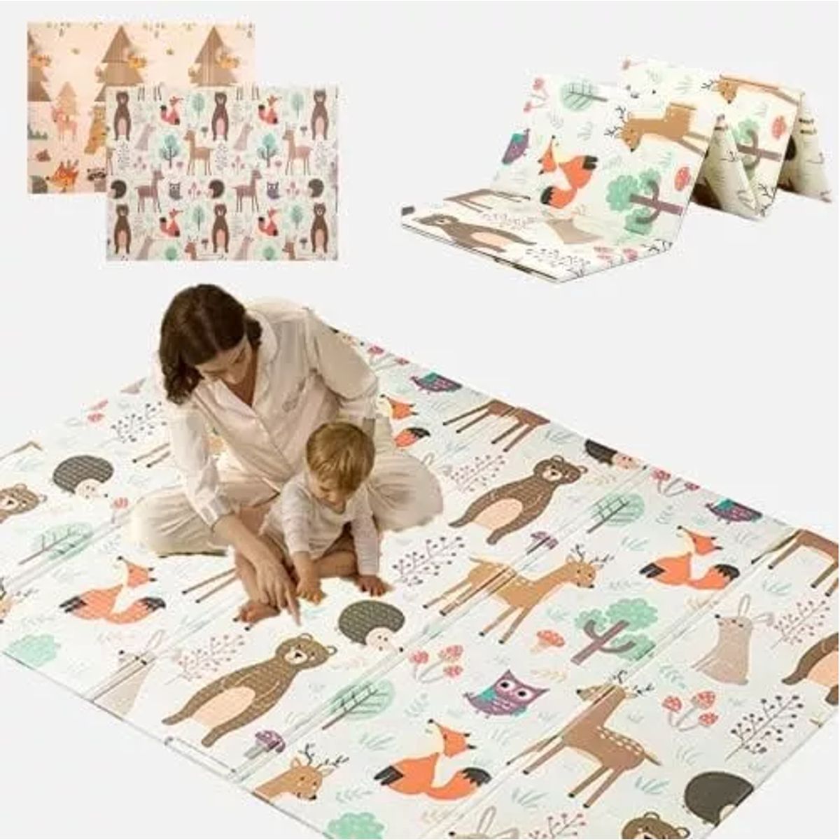 GENERICO - Alfombra antigolpes niño-bebé con bolso 150x200x2 cm premium