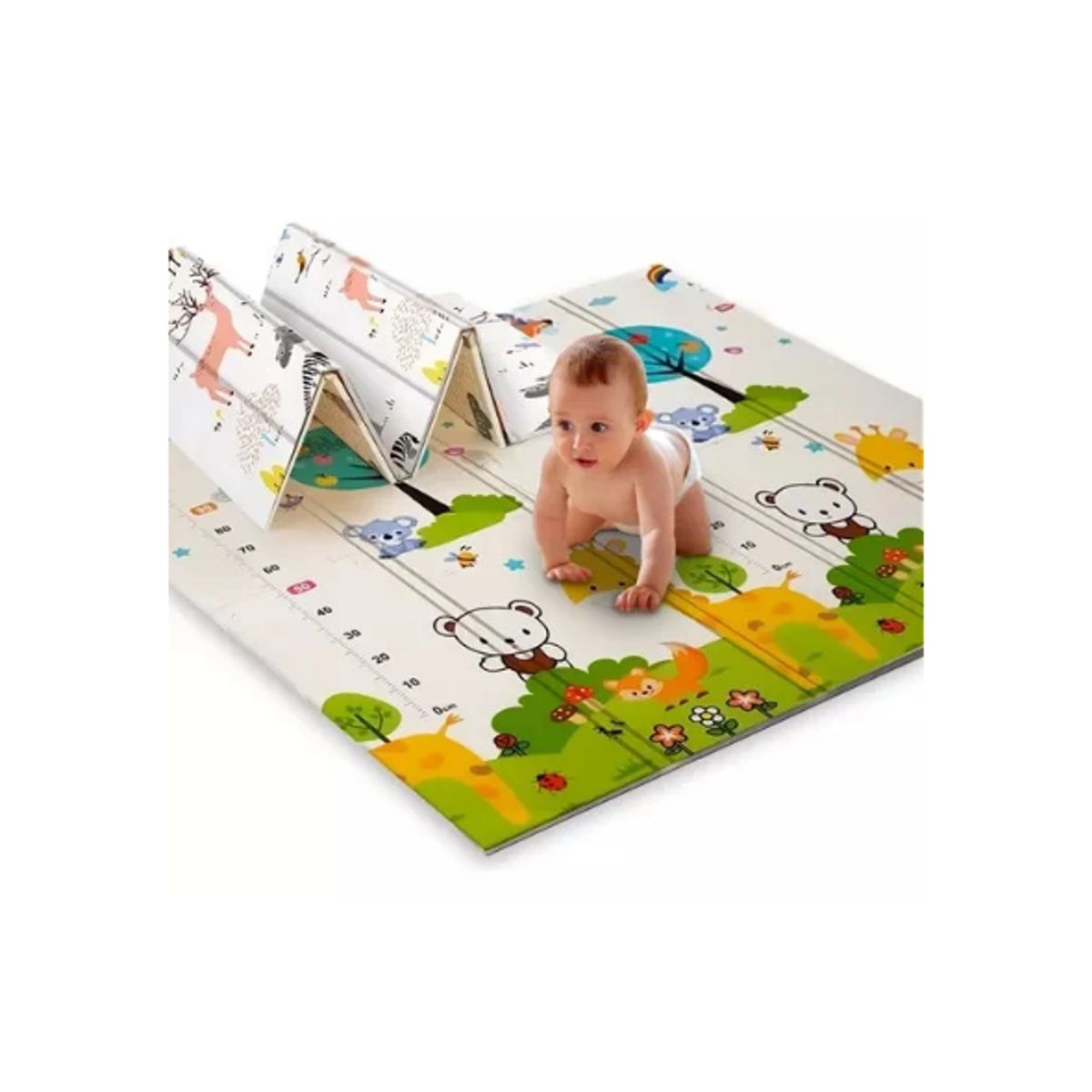 GENERICO - Alfombra antigolpes bebé plegable Babynest 180x190x1 cm