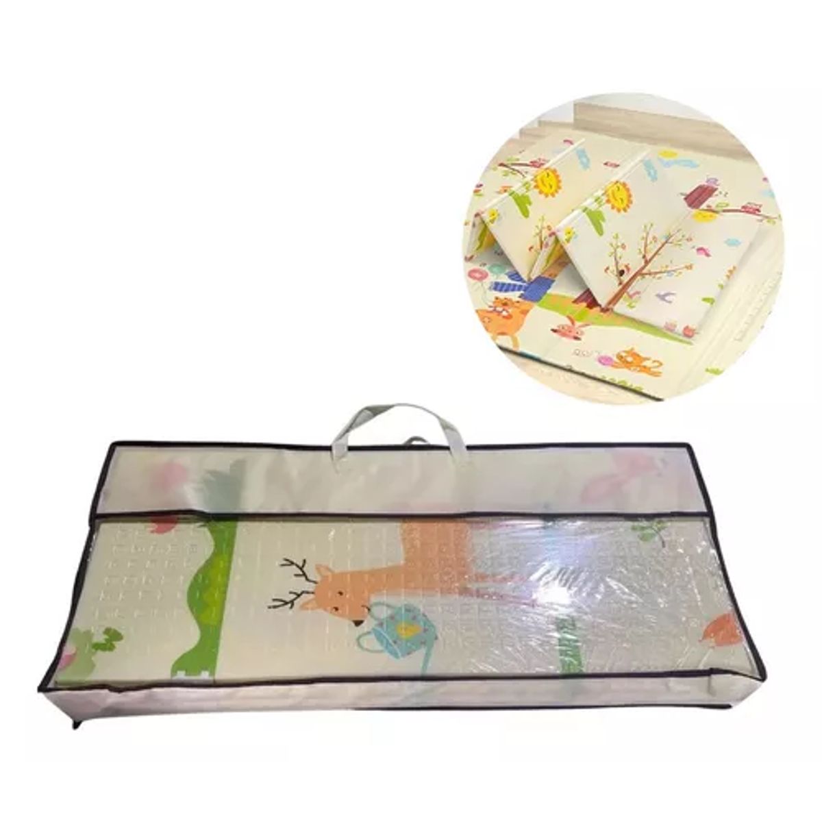 GENERICO - Alfombra antigolpes bebé plegable 200x180x1 cm con bolsa