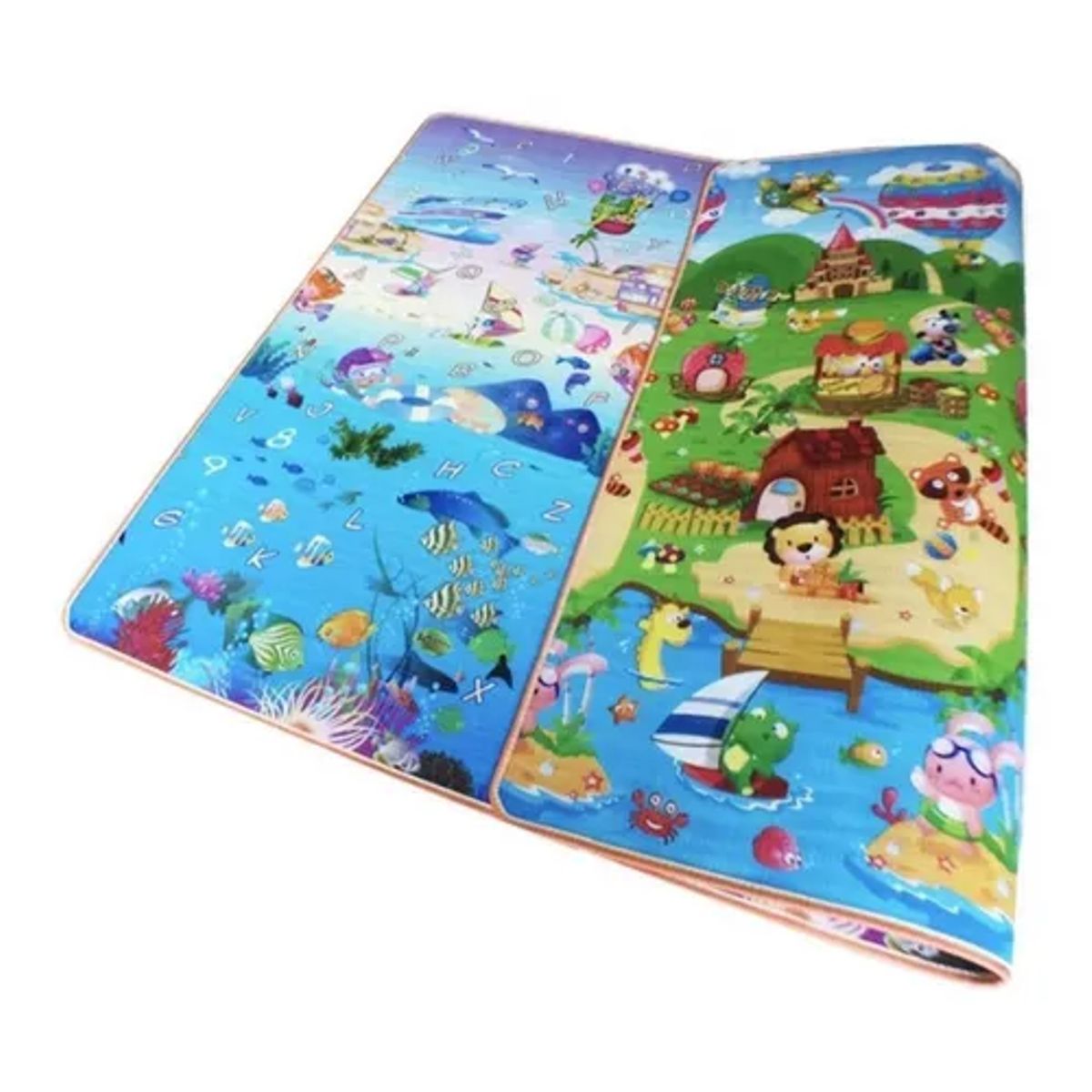 GENERICO - Alfombra antigolpes para niños y bebés 200x180 cm