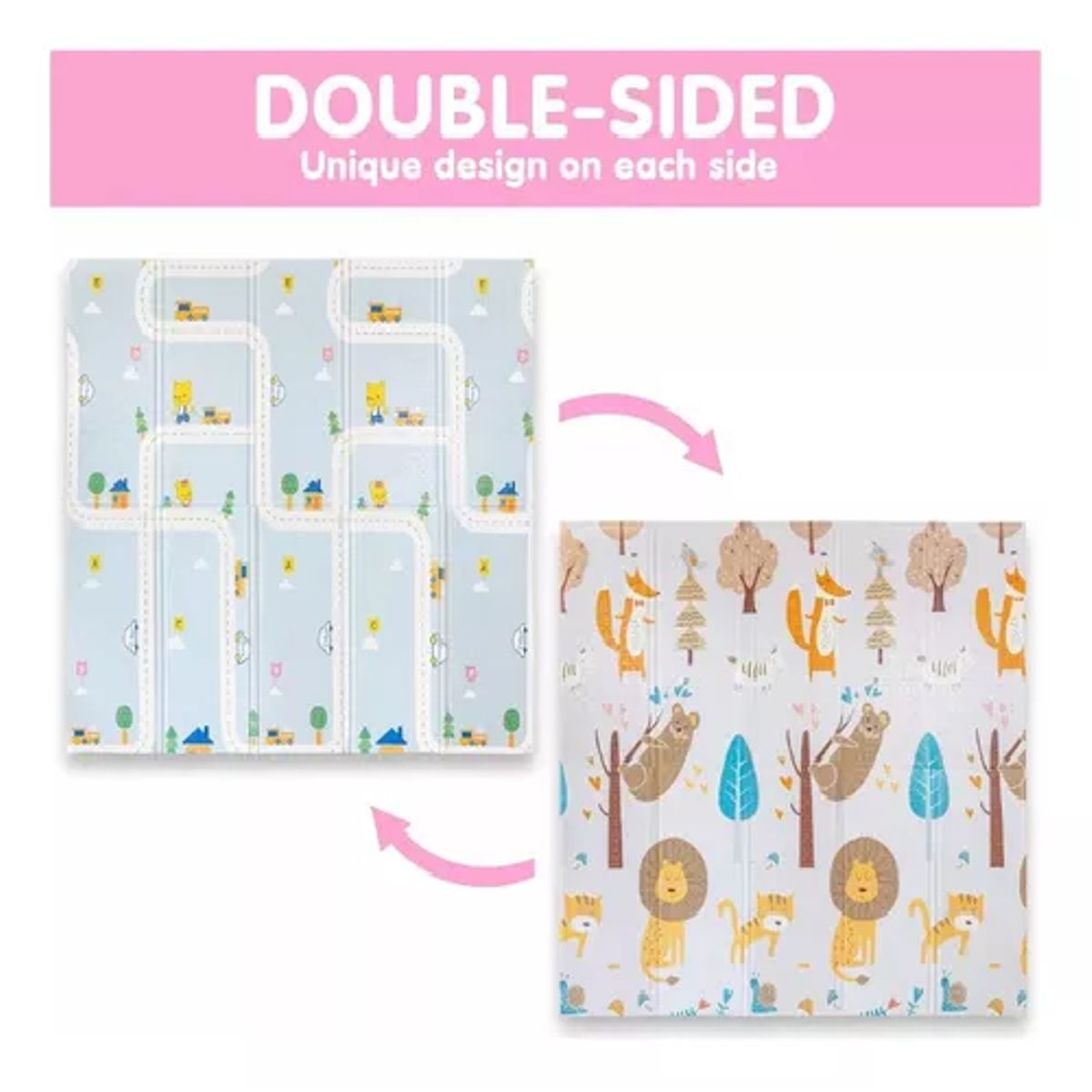 GENERICO - Alfombra antigolpes para niños y bebés plegable 200x150 cm