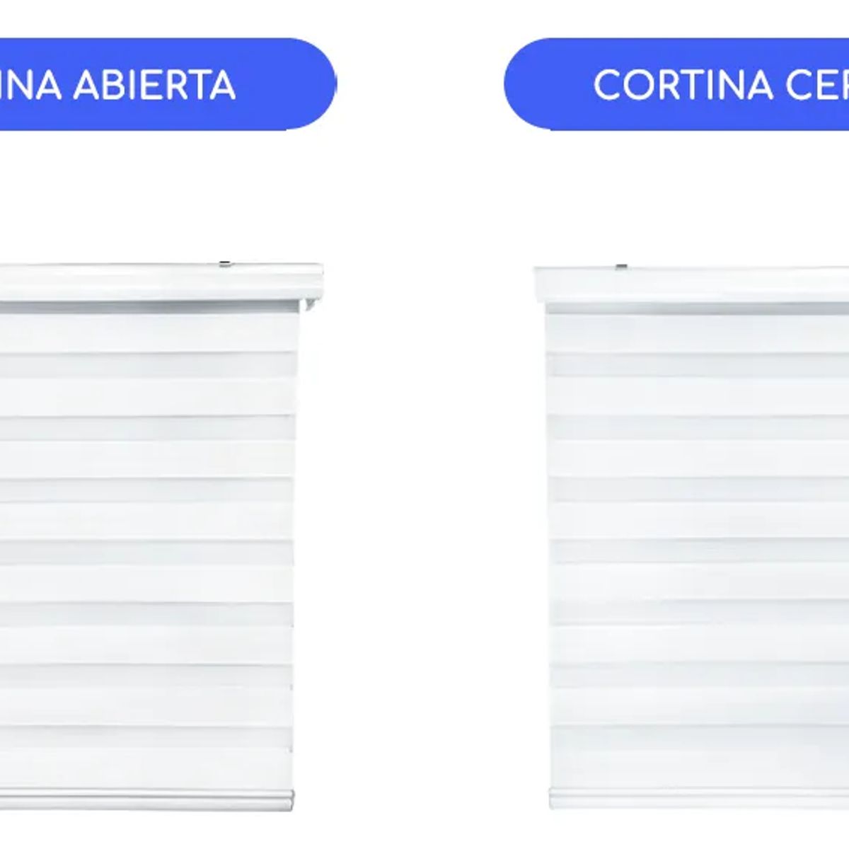 GENERICO - Cortina Roller Duo Zebra Dia Noche 100x200 Cm Blanco