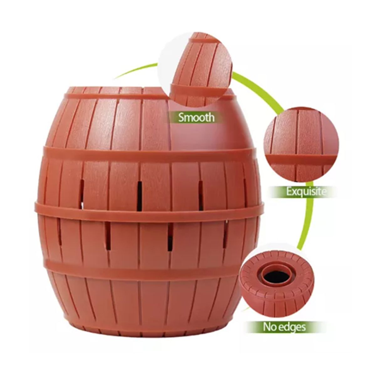 GENERICO - Juego de mesa pirata saltarín barril color café