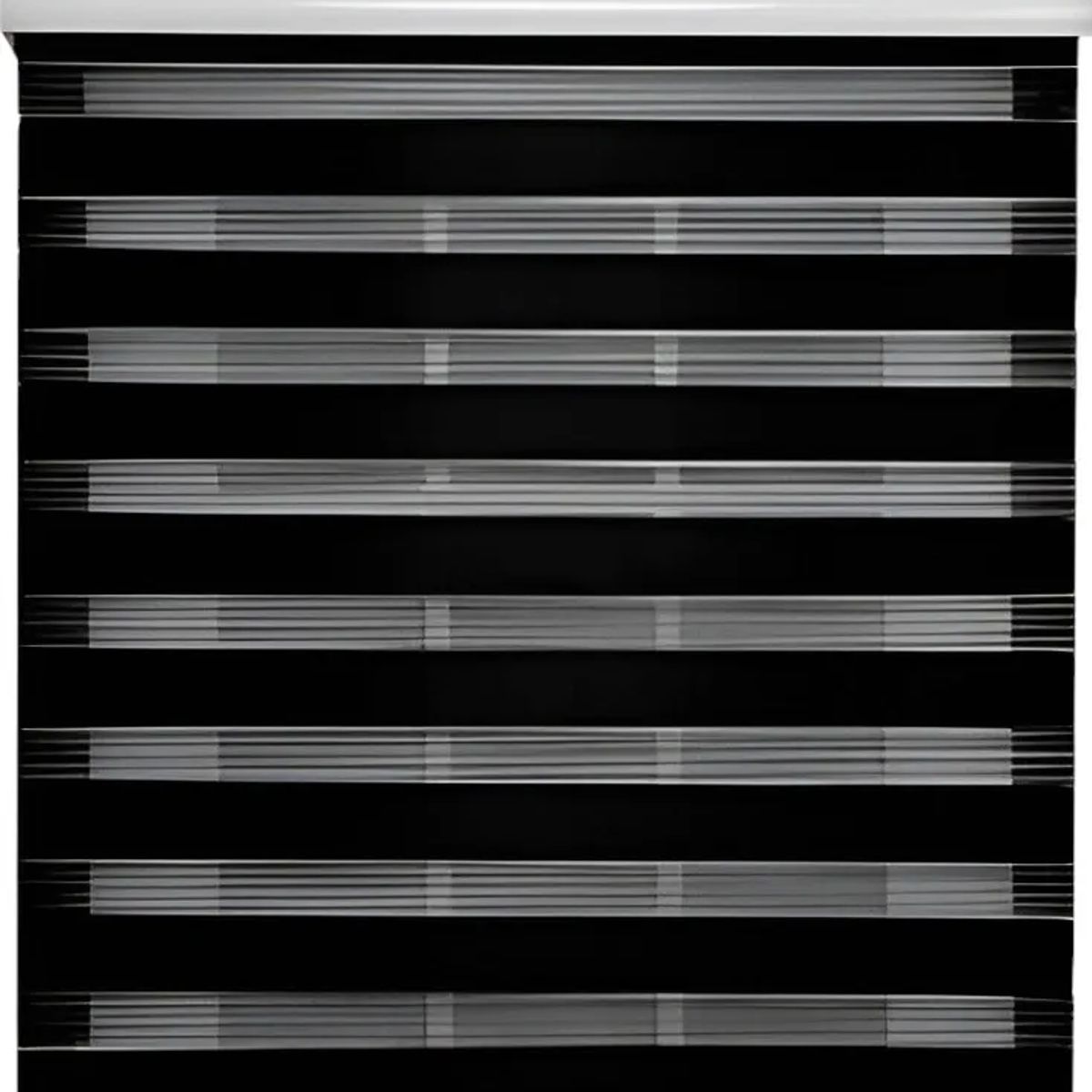 GENERICO - Cortina Roller Duo Zebra Dia Noche 60x200 Cm Negro