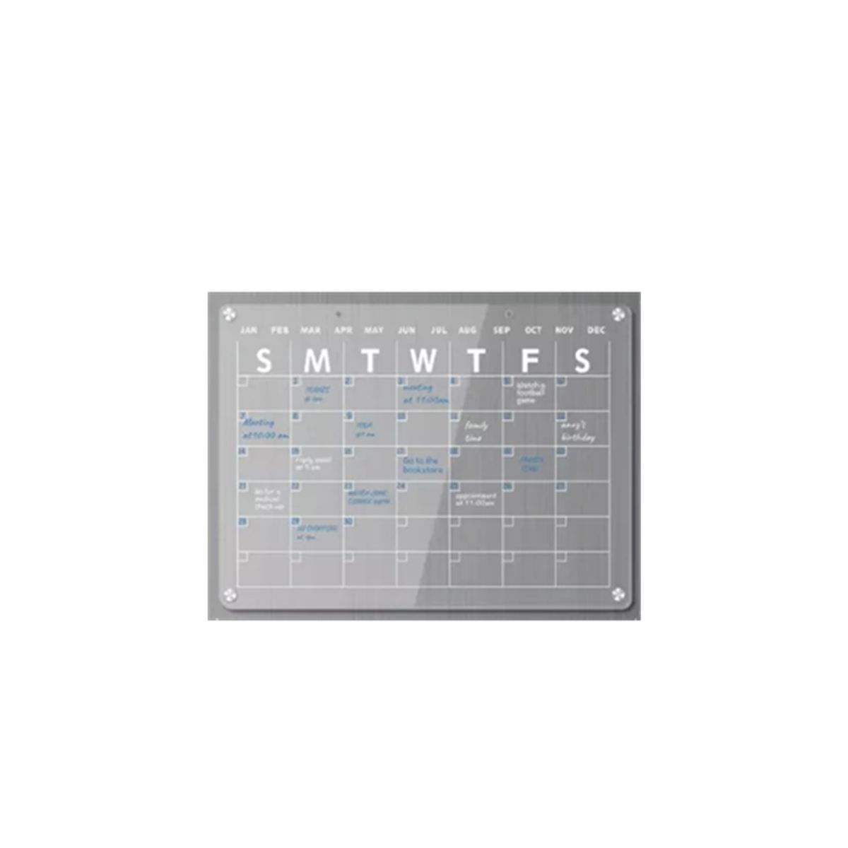 GENERICO - Pizarra acrílica calendario mensual magnético refrigerador