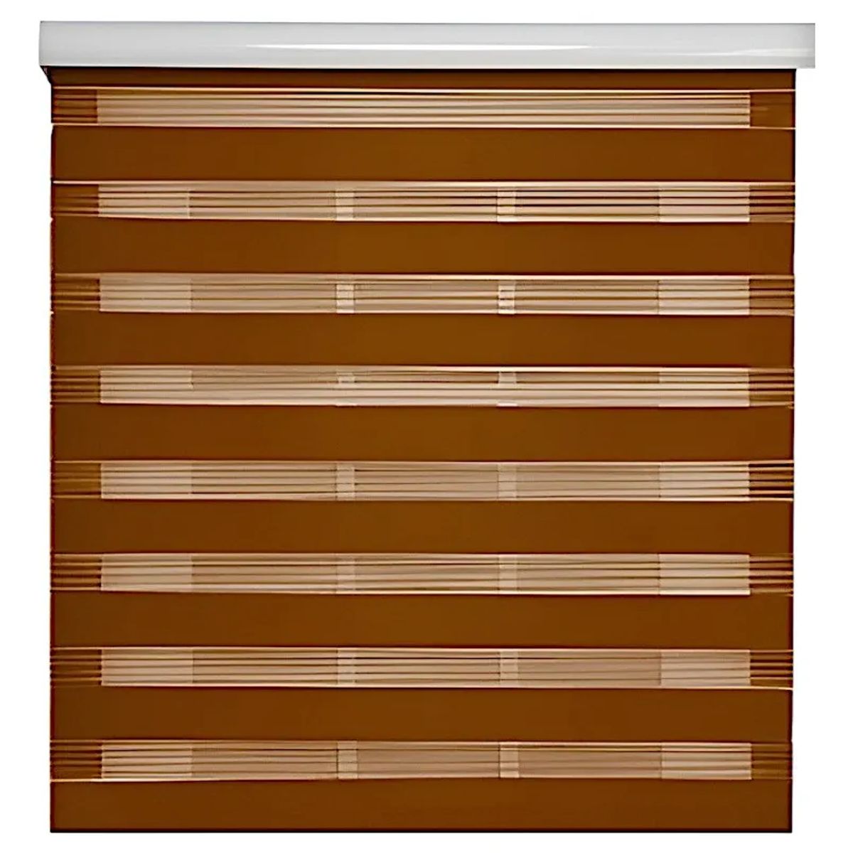 GENERICO - Cortina Roller Duo Zebra Dia Noche 60x200 Cm Marrón