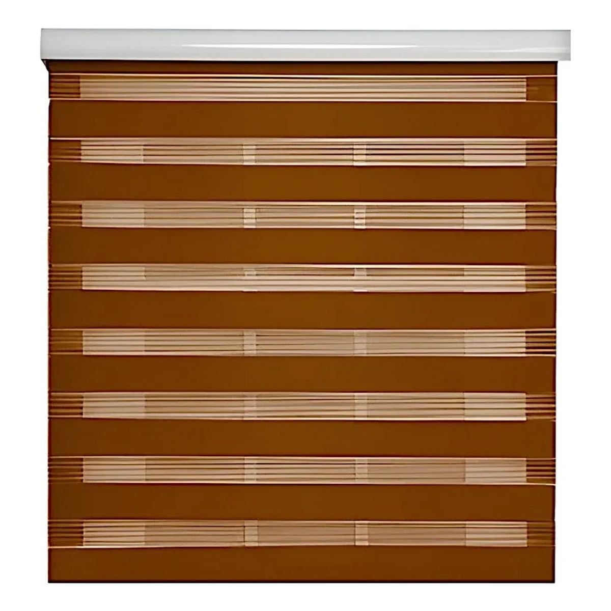 GENERICO - Cortina Roller Duo Zebra Dia Noche 60x200 Cm Marrón