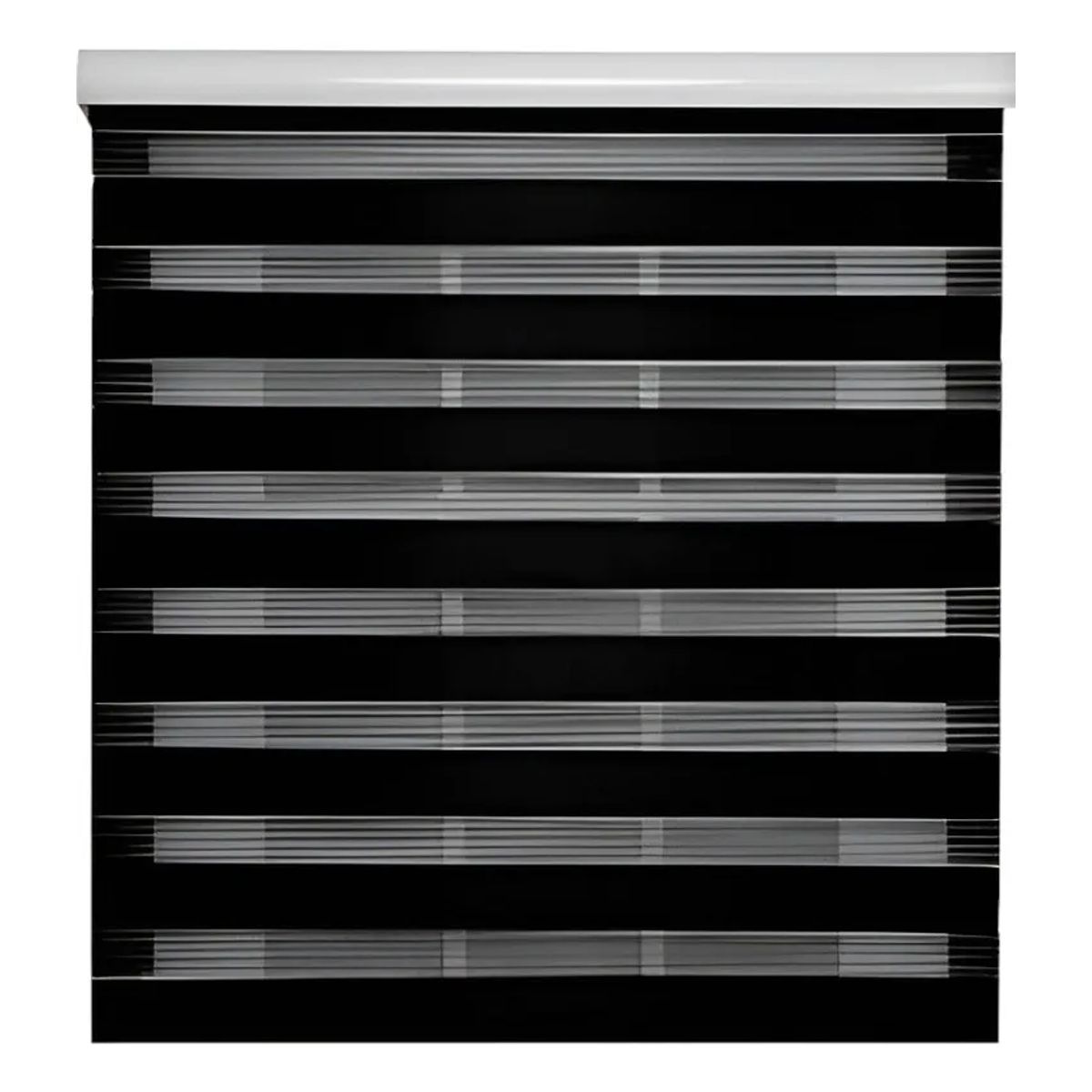 GENERICO - Cortina Roller Duo Zebra Dia Noche 80x200 Cm Negro