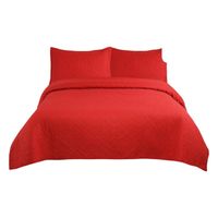 Cobertor De Verano 15 Plazas Quilt + 1 Funda Cubrecama 180x230cm Rojo
