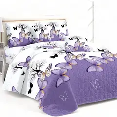 GENERICO - Cubrecama De Verano King 250x270cm Colcha + 2 Fundas Cobertor