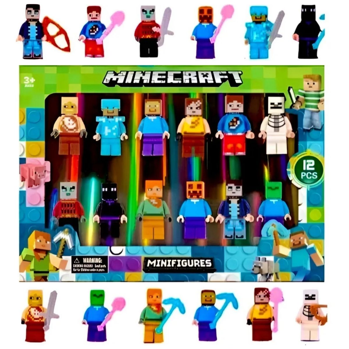 TIOZONEY - Minecraft Juguetes Figuras Armables Set Selva
