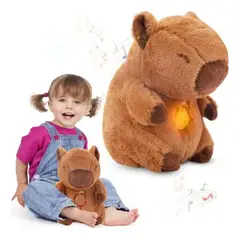 GENERICO - Capibara Peluche que Respira para dormir con Luz y Sonido