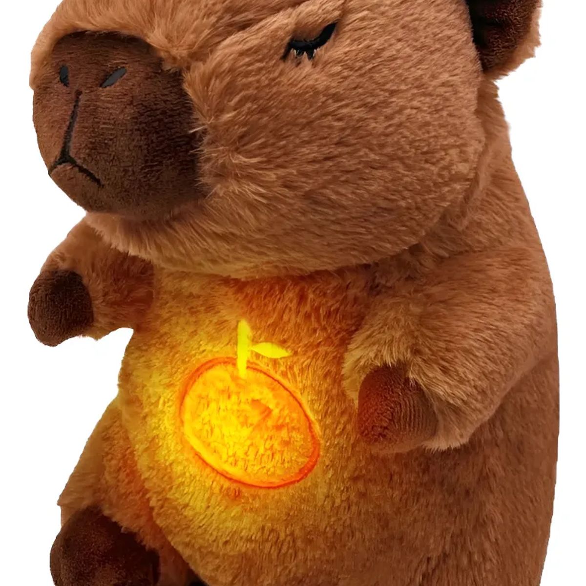 GENERICO - Capibara Peluche que Respira para dormir con Luz y Sonido