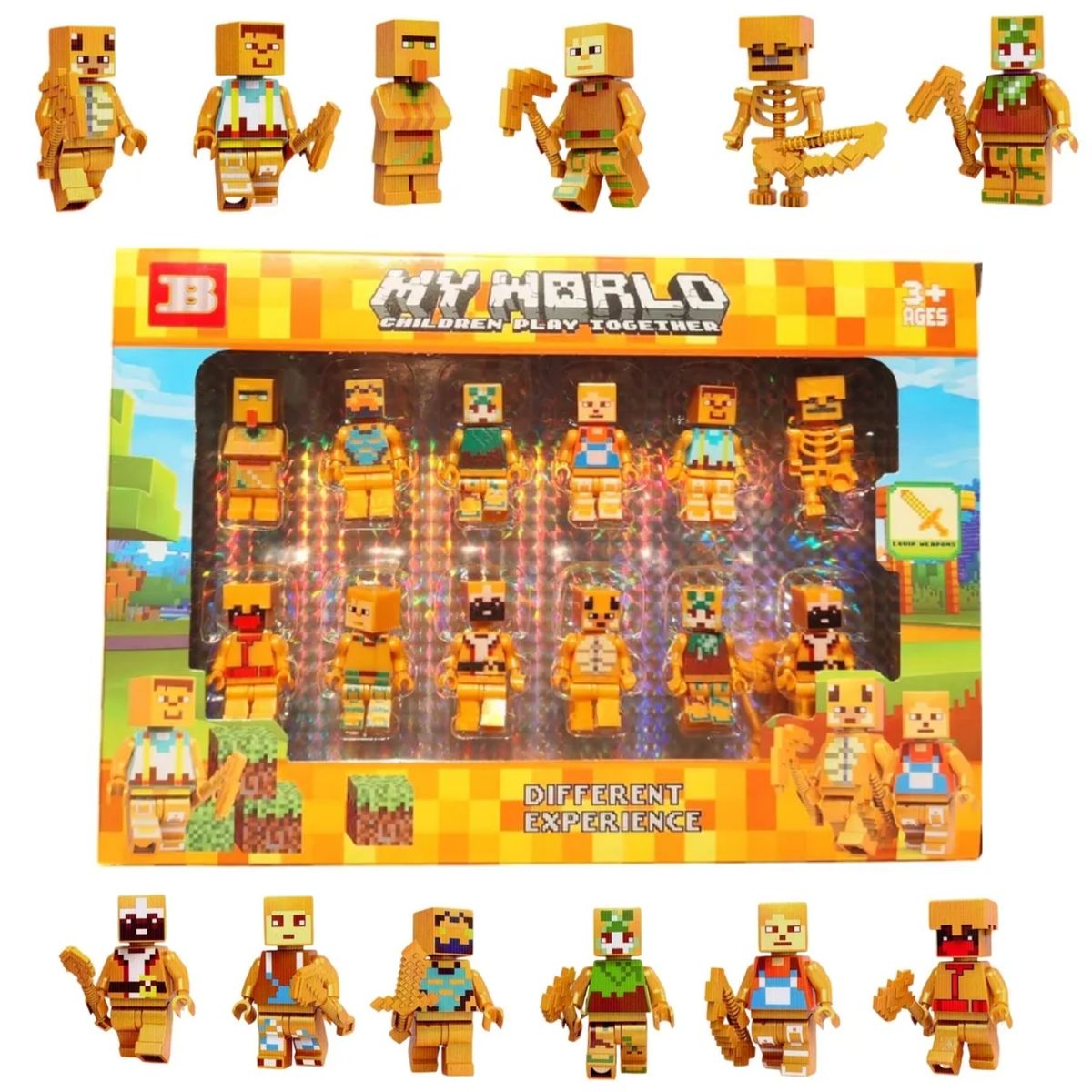 TIOZONEY - Minecraft Juguetes Figuras Armables Set Desierto