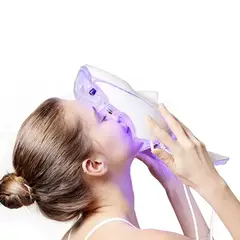 GENERICO - Mascara Led Cuello 7 Colores trata Acne Lineas de Expresiòn Manchas Antiarrugas y Mas