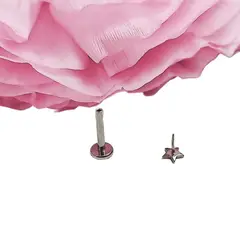 ELBAULDEJUMA - Set Piercing a presión hipoalergenico Estrella Nostril Labret