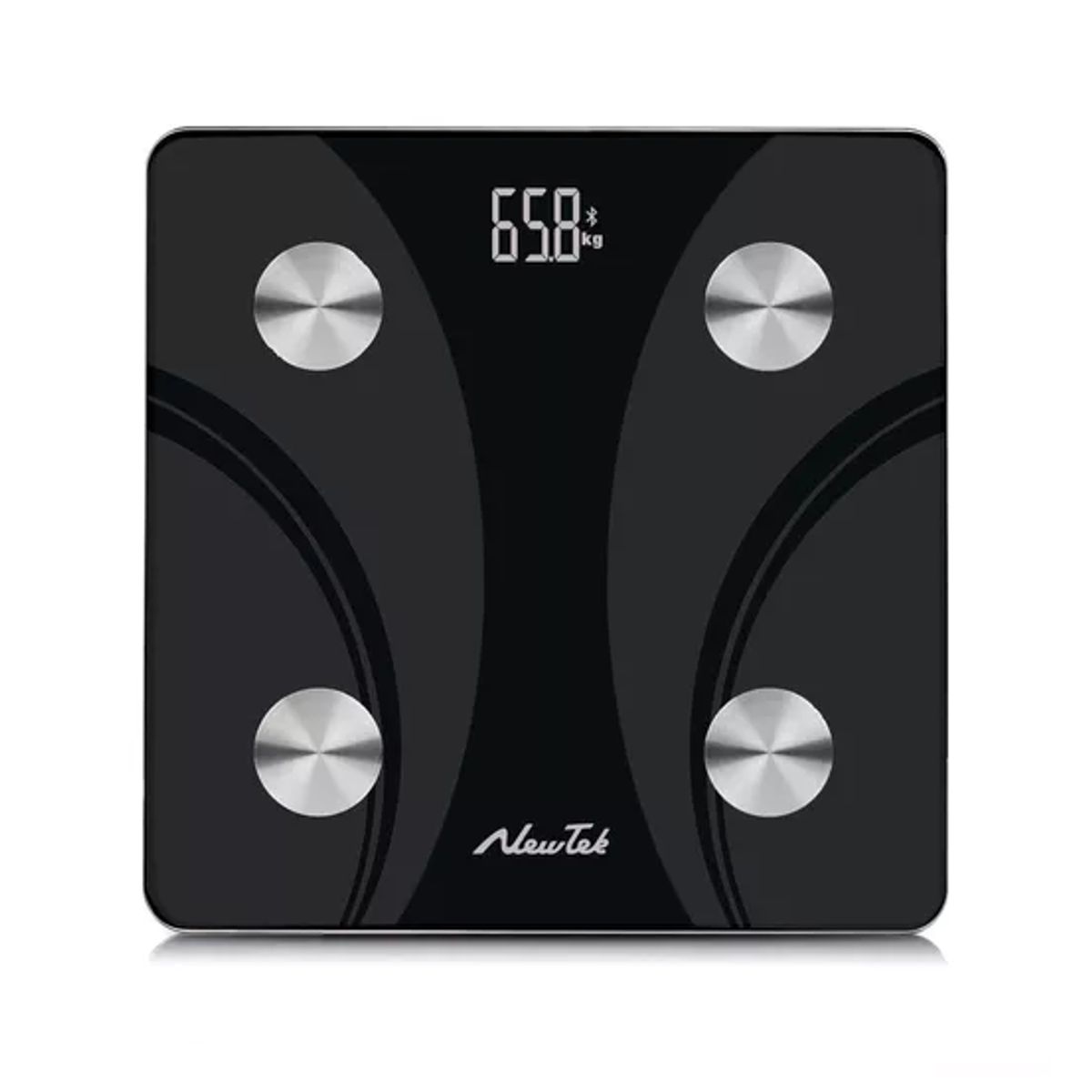 GENERICO - Balanza digital de baño hasta 180 kg bluetooth negra