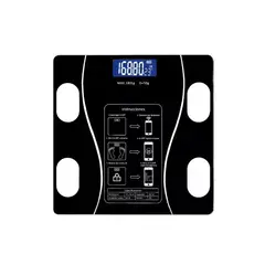 GENERICO - Pesa digital de baño inteligente recargable bluetooth app negro