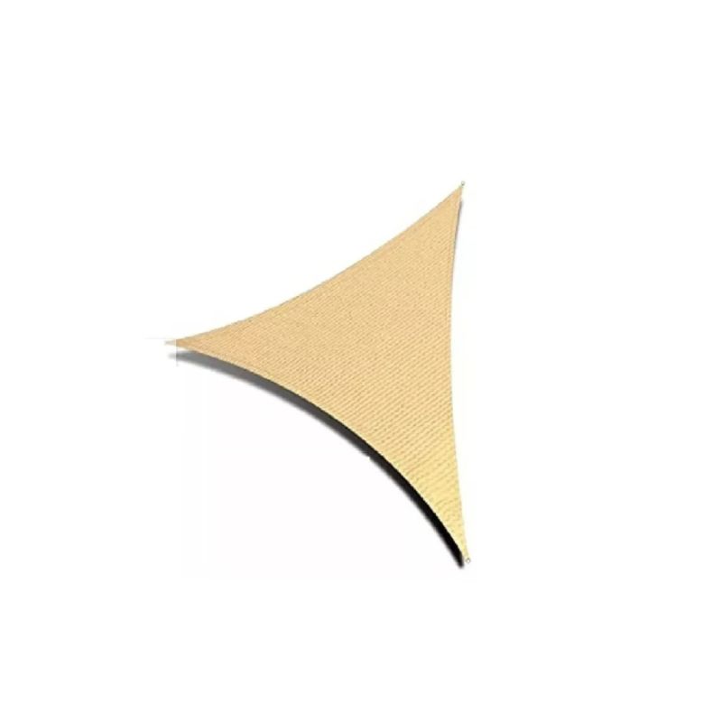 GENERICO - Toldo lona vela sombra triangular 3x3x3 m anti UV beige