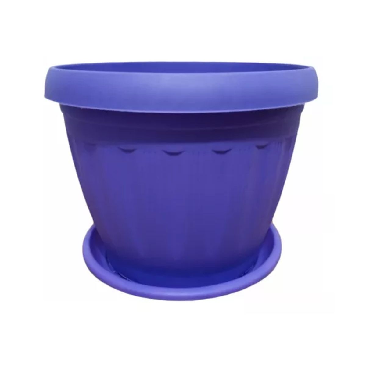 GENERICO - Macetero Redondo con Plato 30cm Morado