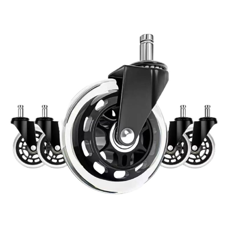 ANYHOGAR - Pack 5 Ruedas De Silicona Para Sillas De Oficina  Gamer