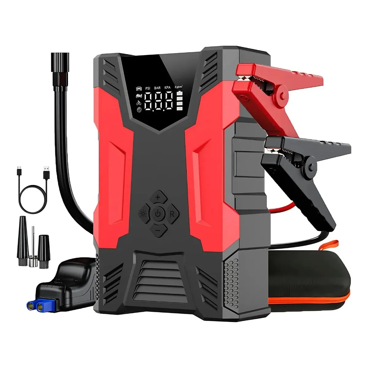 AUDOTO - Partidor De Batería 12v 600a Con Compresor De Aire Portátil