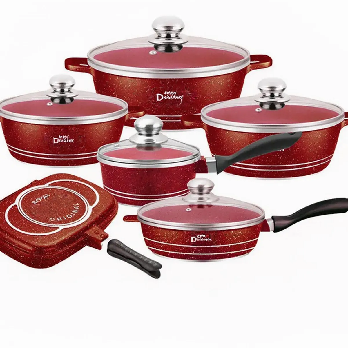 ANYHOGAR - Juego De Ollas Completo Granito 23 Piezas