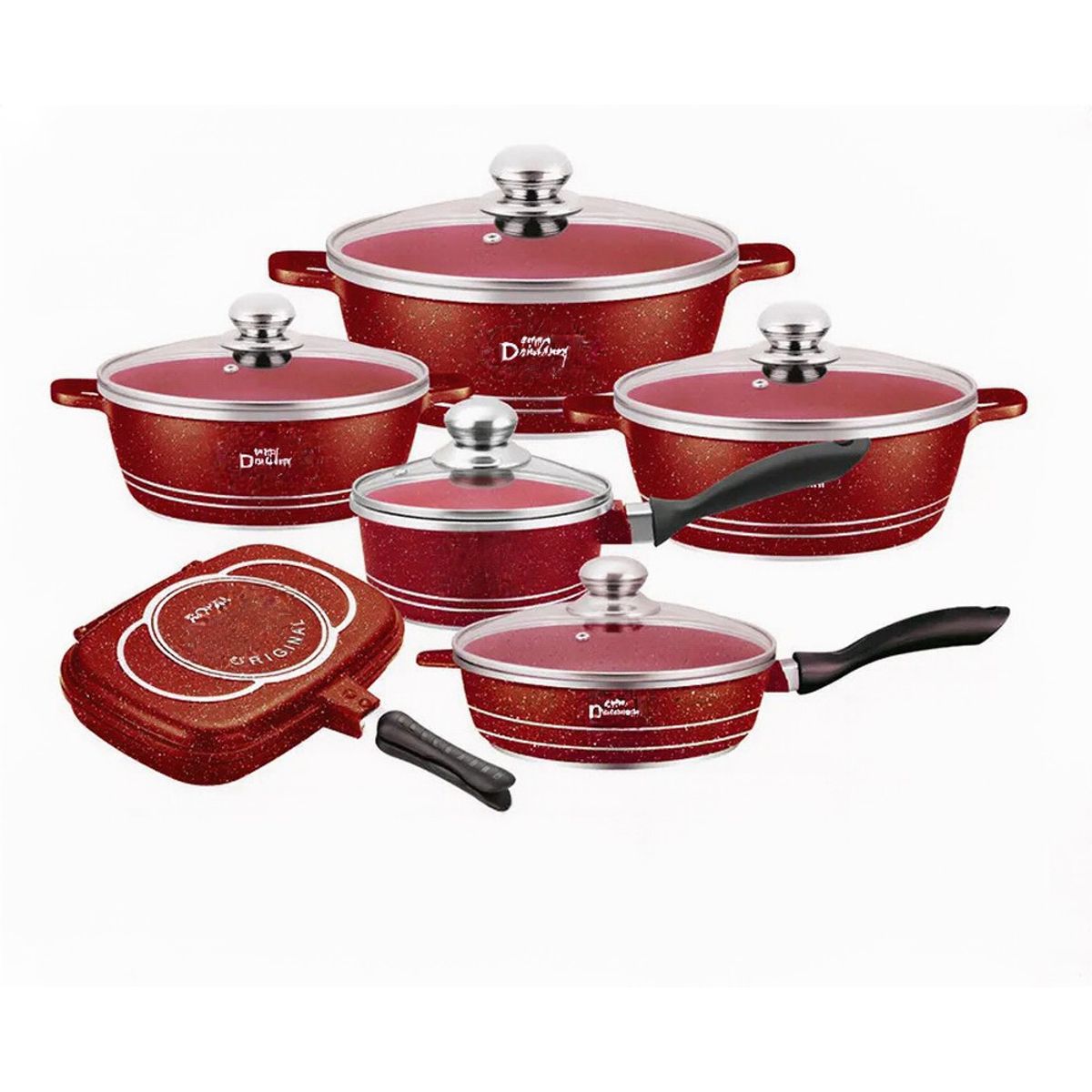 ANYHOGAR - Juego De Ollas Completo Granito 23 Piezas