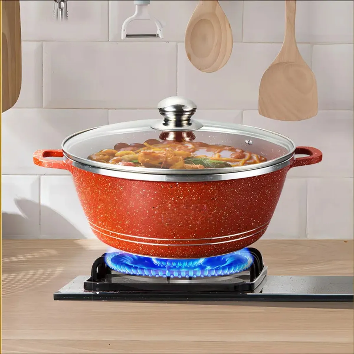 ANYHOGAR - Juego De Ollas Completo Granito 23 Piezas