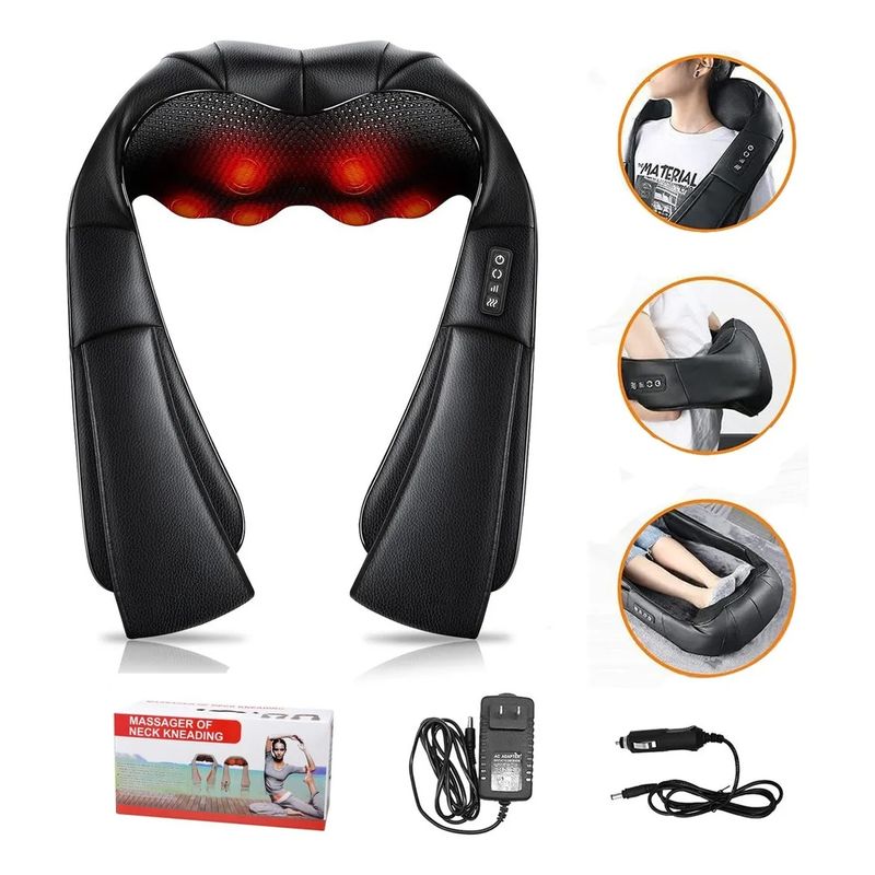 EVERSO - Masajeador Electrico De Cuello Hombro Espalda Cervical Calor Negro