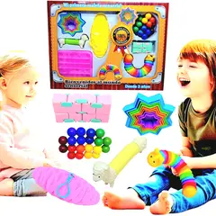 GENERICO - Kit Set Sensorial Antiestrés 7 Piezas Estimulación Temprana