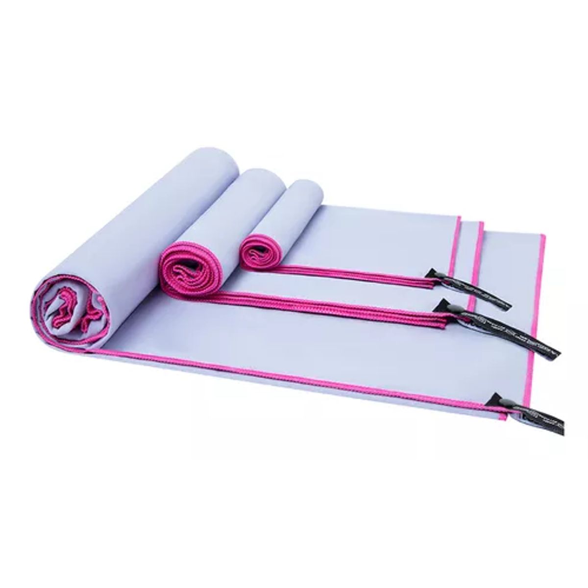 GENERICO - Toalla baño viaje microfibra secado rápido pcs negro