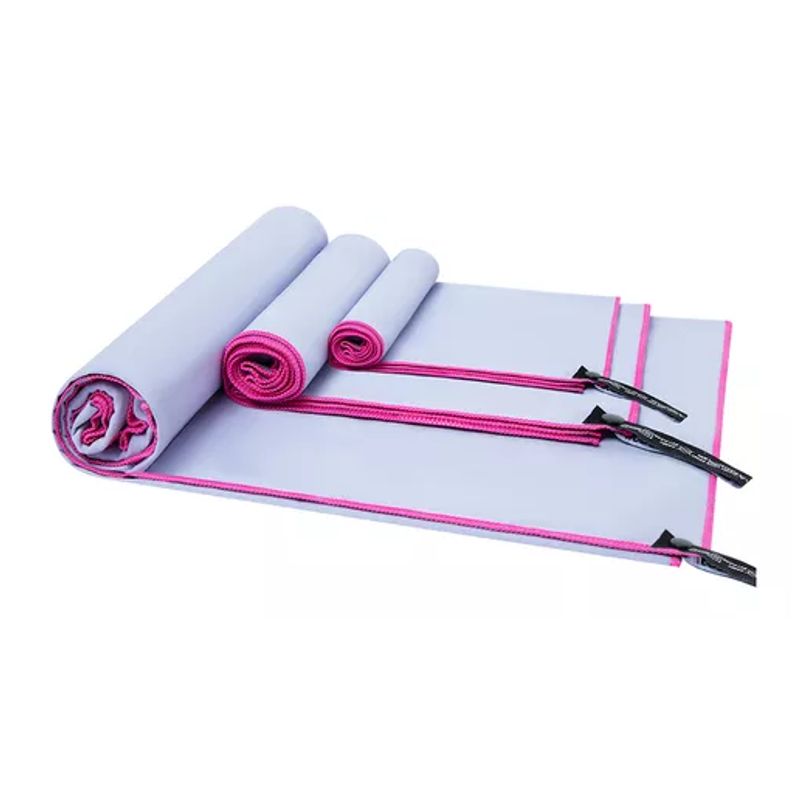 GENERICO - Toalla baño viaje microfibra secado rápido pcs negro