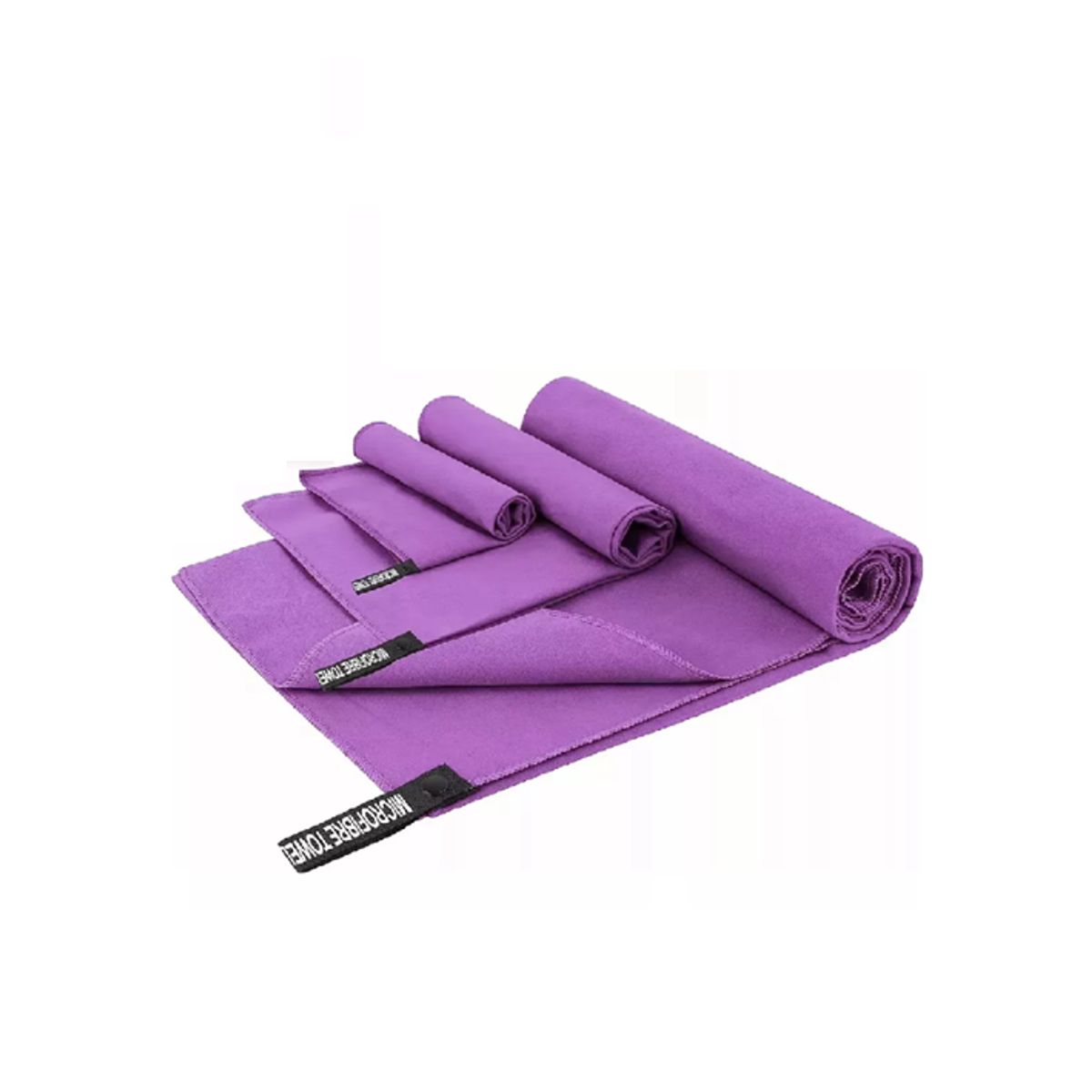 GENERICO - Toalla baño viaje microfibra secado rápido pcs violeta