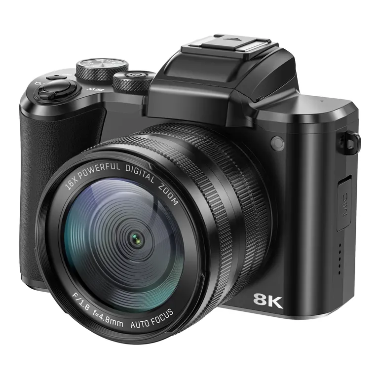 Cámara Digital 8K/48MP WiFi, 2 Lentes + Flash LED DC226 · Negro