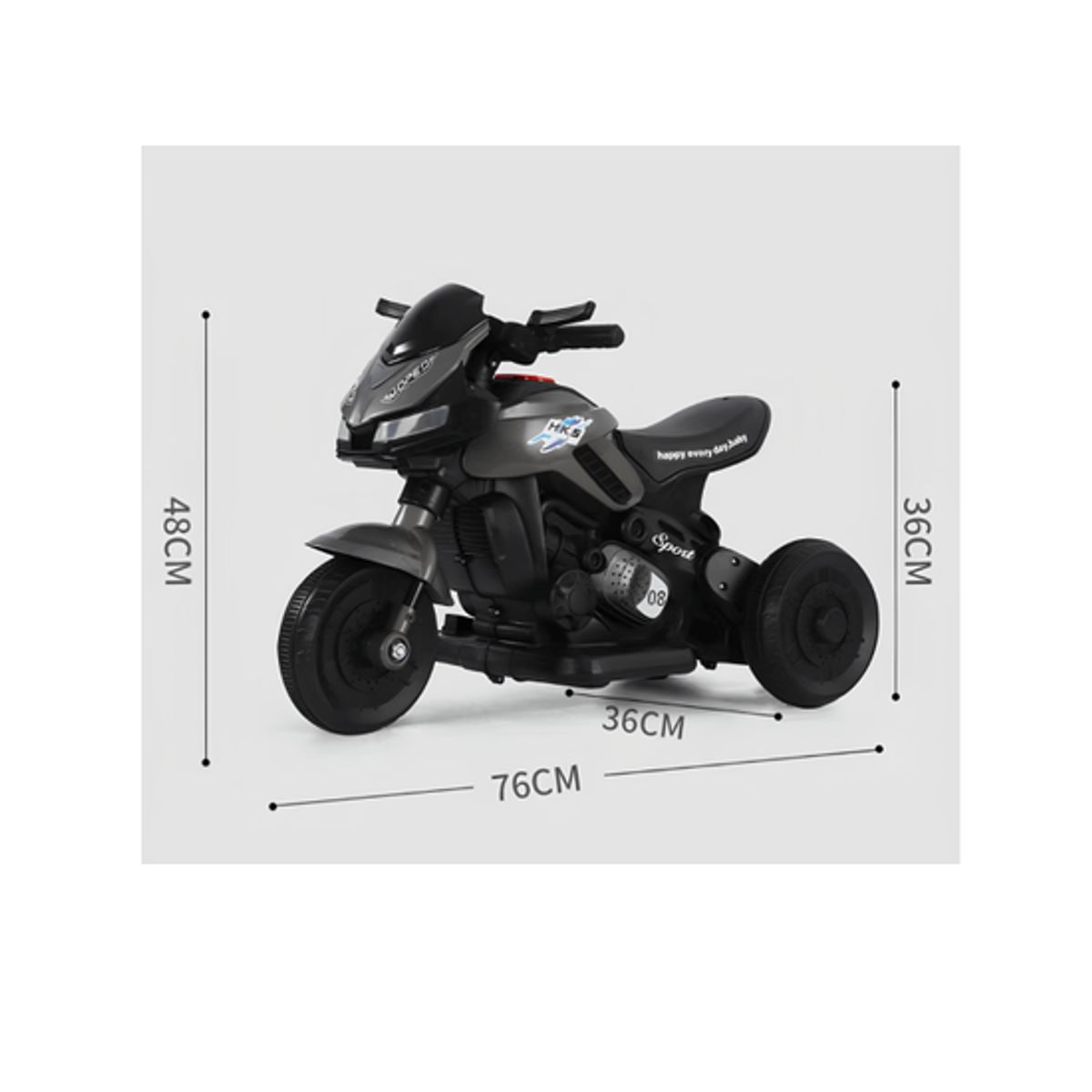 GENERICO - Moto cochecito juguete niños color verde