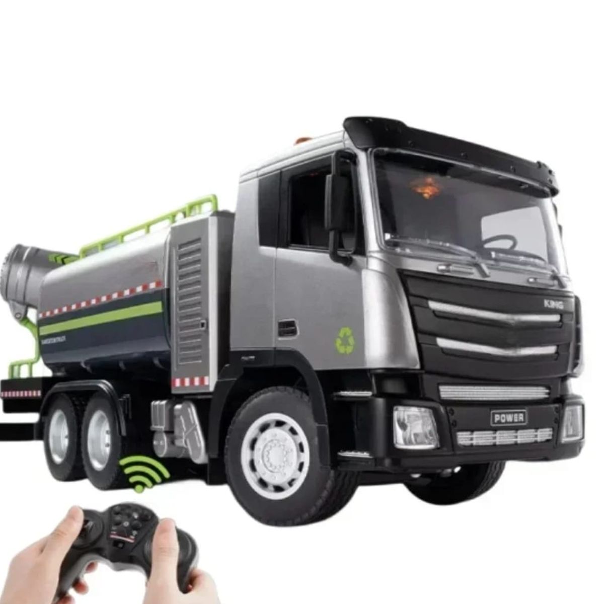 GENERICO - CAMION CONTROL REMOTO CON LUCES Y VAPOR CON BATERIA  9 CANALES