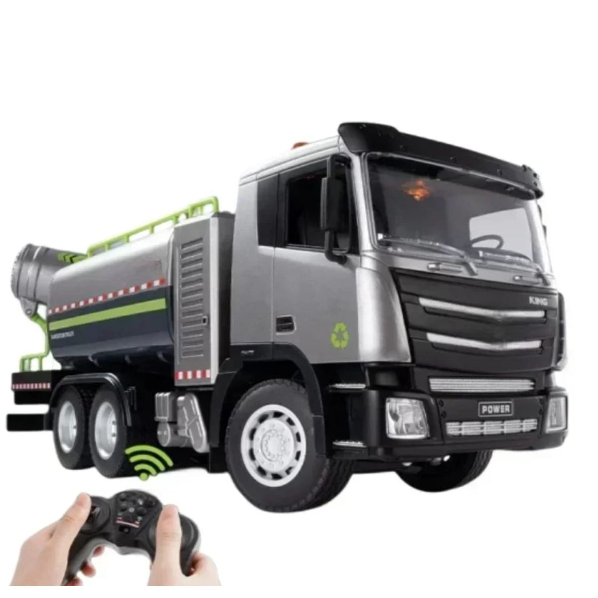 GENERICO - CAMION CONTROL REMOTO CON LUCES Y VAPOR CON BATERIA  9 CANALES