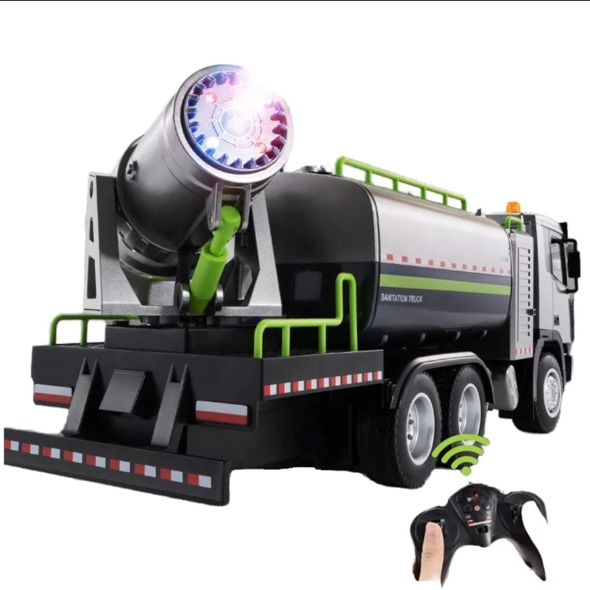 GENERICO - CAMION CONTROL REMOTO CON LUCES Y VAPOR CON BATERIA  9 CANALES