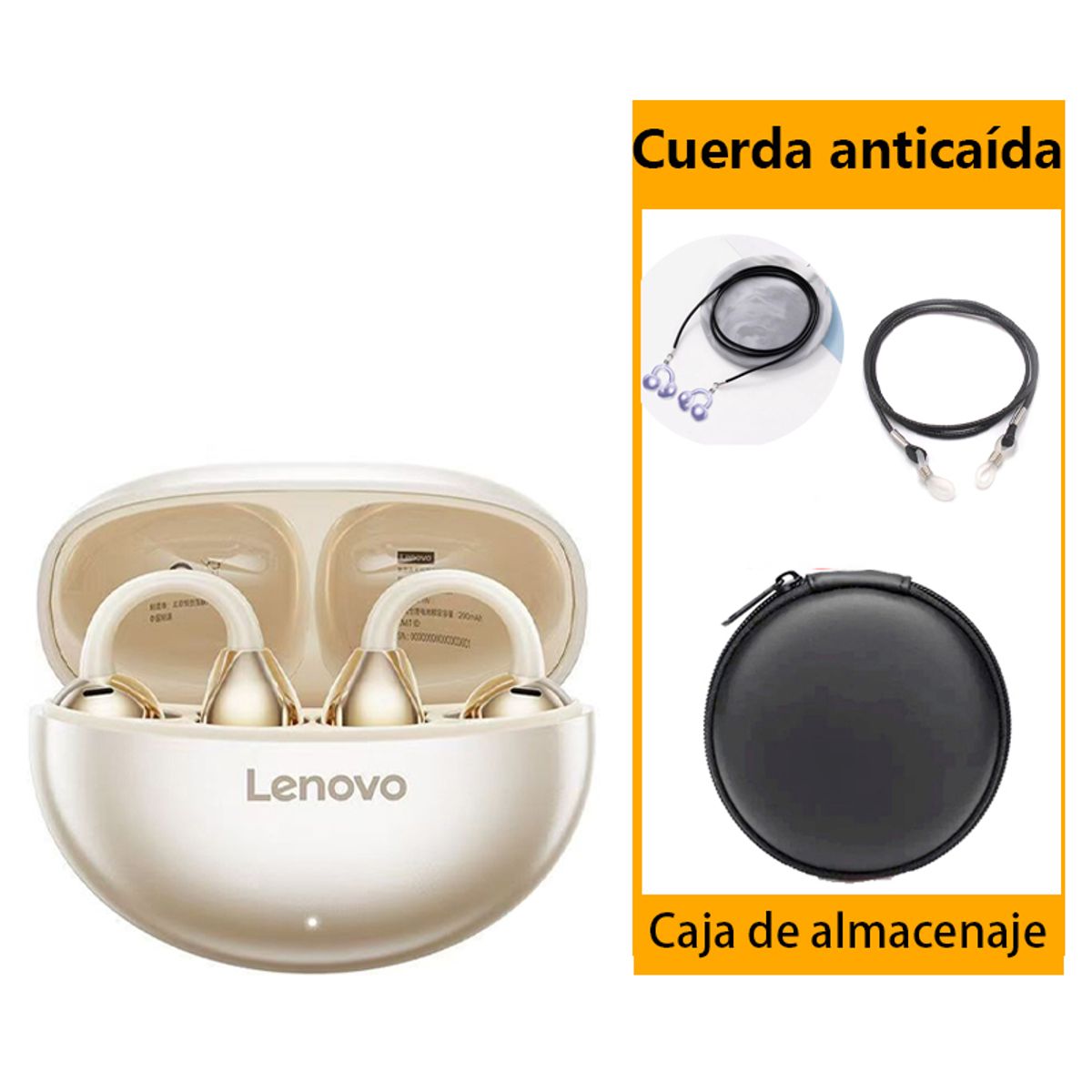 LENOVO - Audífonos Lenovo TA140  Tws Bluetooth Blanco 5.4 Y Ropa protectora